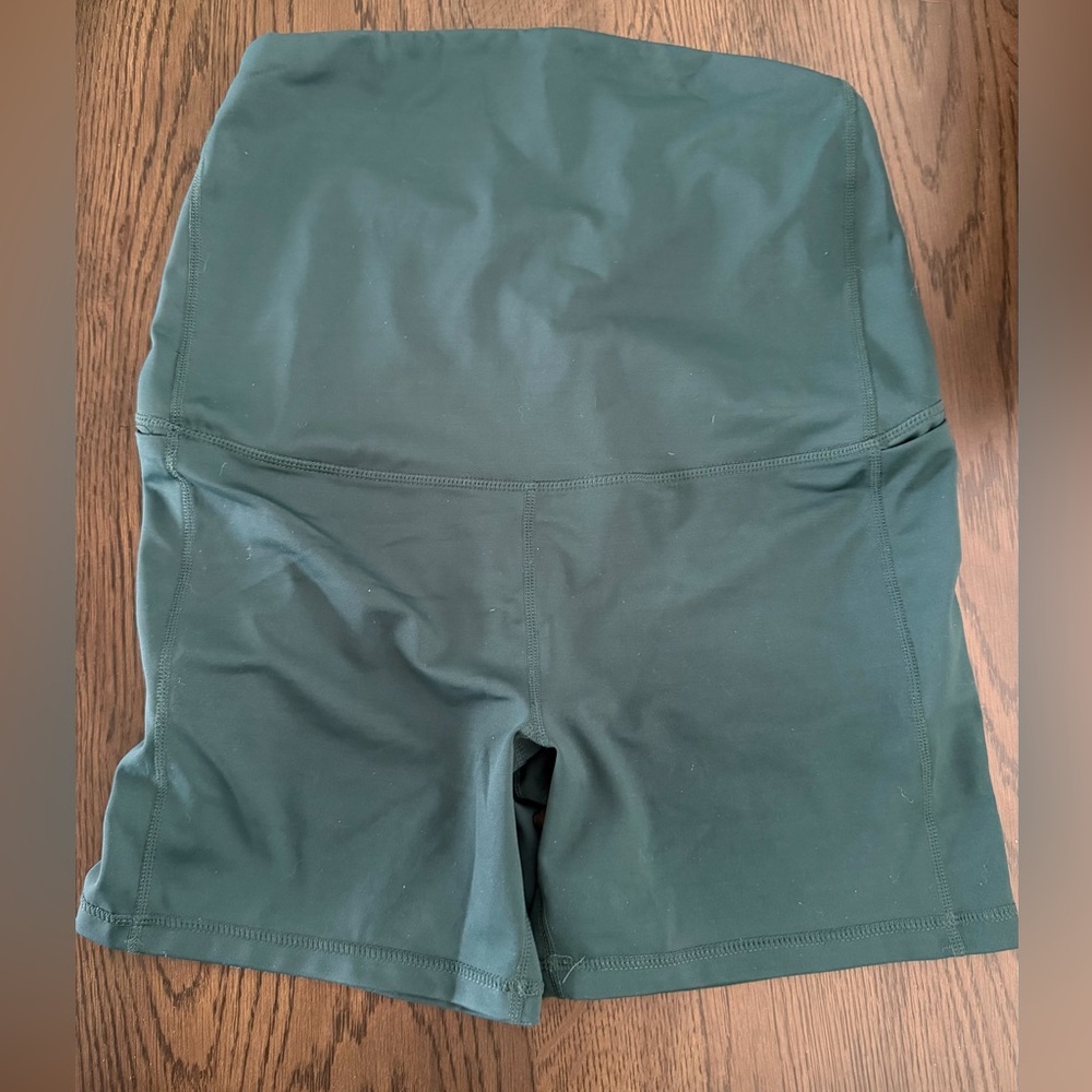 Senita Athletics Maternity Forest Green Bike Shorts